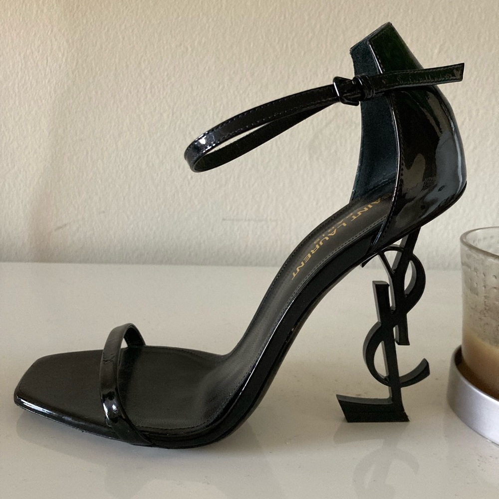 Saint Laurent Opyum Sandals In Patent Leather